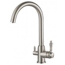 Смеситель Zorg Steel Hammer SH 723 SATIN для кухни под фильтр, нержавеющая сталь матовая