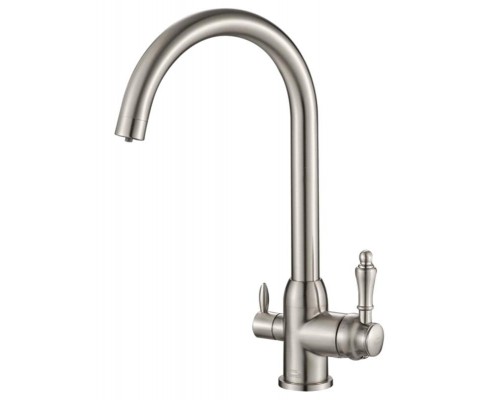 Смеситель Zorg Steel Hammer SH 723 SATIN для кухни под фильтр, нержавеющая сталь матовая