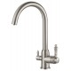 Смеситель Zorg Steel Hammer SH 723 SATIN для кухни под фильтр, нержавеющая сталь матовая