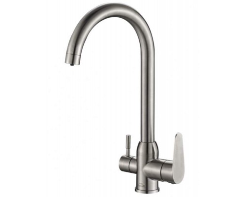 Смеситель Zorg Steel Hammer SH 723 INOX для кухни под фильтр, нержавеющая сталь