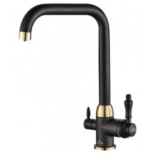 Смеситель Zorg Steel Hammer SH 725 BLACK BR для кухни под фильтр, черный металлик/бронза