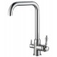 Смеситель Zorg Steel Hammer SH 725 CR для кухни под фильтр, хром