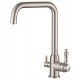 Смеситель Zorg Steel Hammer SH 725 SATIN для кухни под фильтр, матовая нержавеющая сталь матовая