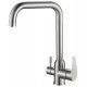 Смеситель Zorg Steel Hammer SH 725 INOX для кухни под фильтр, нержавеющая сталь