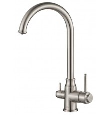 Смеситель Zorg Steel Hammer SH 763 SATIN для кухни под фильтр, нержавеющая сталь матовая