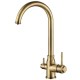 Смеситель Zorg Steel Hammer SH 763 INOX BRONZE PVD для кухни под фильтр, бронза PVD