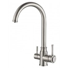 Смеситель Zorg Steel Hammer SH 763 INOX для кухни под фильтр, нержавеющая сталь