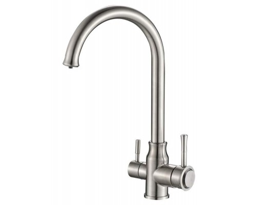 Смеситель Zorg Steel Hammer SH 763 INOX для кухни под фильтр, нержавеющая сталь