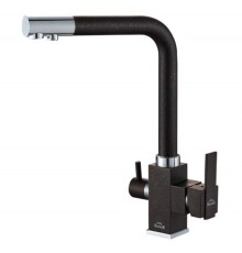 Смеситель Zorg Steel Hammer SH 805 BLACK CR для кухни под фильтр, черный металлик/хром