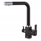 Смеситель Zorg Steel Hammer SH 805 BLACK CR для кухни под фильтр, черный металлик/хром