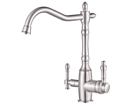 Смеситель Zorg Steel Hammer SH 812 SATIN для кухни под фильтр, сатин