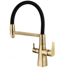 Смеситель Zorg Steel Hammer SH 818-6 BRONZE для кухни под фильтр, бронза/черный