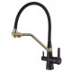 Смеситель Zorg Steel Hammer SH 903-6 BLACK BR для кухни под фильтр, черный/бронза
