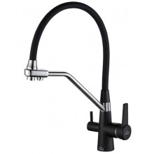 Смеситель Zorg Steel Hammer SH 903-6 BLACK CR для кухни под фильтр, черный/хром