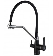 Смеситель Zorg Steel Hammer SH 903-6 BLACK CR для кухни под фильтр, черный/хром