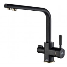 Смеситель Zorg Steel Hammer SH 909 BLACK BR для кухни под фильтр, черный металлик/бронза