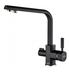 Смеситель Zorg Steel Hammer SH 909 BLACK BR для кухни под фильтр, черный металлик/бронза