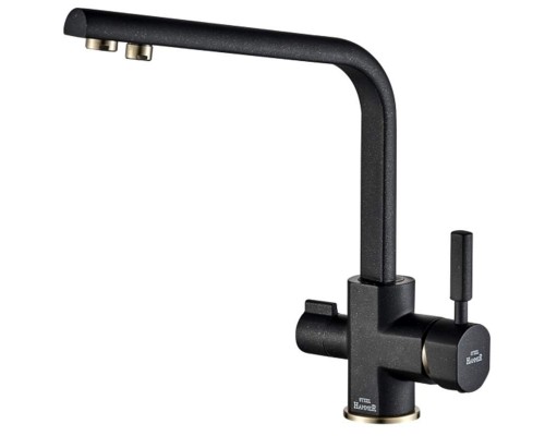 Смеситель Zorg Steel Hammer SH 909 BLACK BR для кухни под фильтр, черный металлик/бронза