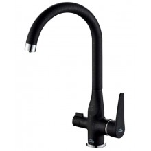 Смеситель Zorg Steel Hammer SH 910 BLACK CR для кухни под фильтр, черный металлик/хром