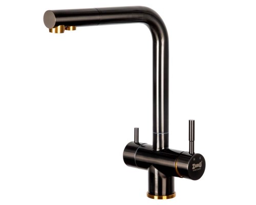 Смеситель Zorg Inox для кухни под фильтр, графит/бронза, SZR-7039 BR/GRAFIT