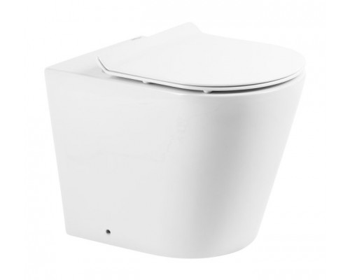 Приставной безободковый унитаз (чаша) BelBagno Flay-R, белый, P-trap BB1003CBR