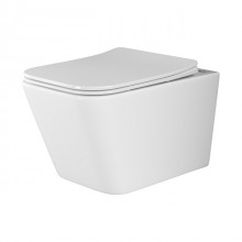 Подвесной безободковый унитаз Ceramica Nova Metric Rimless, крышка микролифт, CN3007