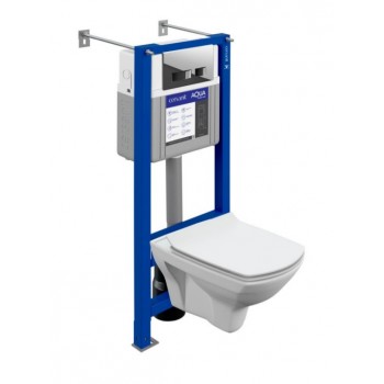 Инсталляция Cersanit Aqua Smart M40 кнопка Movi пластик, хром глянцевый, с унитазом Cersanit Carina XL CO DPL EO slim, микролифт, комплект, 63486 Инсталляция Cersanit Aqua Smart M40 кнопка Movi пластик, хром глянцевый, с унитазом Cersanit Carina XL CO DPL EO slim, микролифт, комплект, 63486