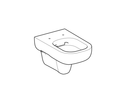 Подвесной унитаз Geberit Smyle, безободковый, белый, 500.210.01.1
