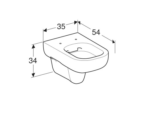 Подвесной унитаз Geberit Smyle, безободковый, белый, 500.210.01.1
