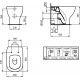 Приставной унитаз Ideal Standard Tesi AquaBlade® T007701, безободковый