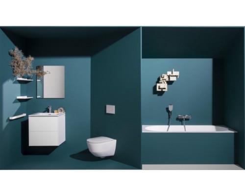 Инсталляция Laufen с безободковым унитазом Laufen Pro Rimless 8.6996.6.000.000.R, кнопка, сиденье микролифт, комплект Pack Laufen Pro Rimless