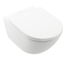 Подвесной унитаз Villeroy&Boch Subway 3.0 с сиденьем QuickRelease и Soft-Closing, 4670TSR1, альпийский белый, CeramicPlus