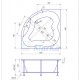 Угловая ванна 1MarKa CASSANDRA 140x140 (01кас1414)