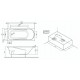 Ванна акриловая Am.Pm Sense W75A-150-070W-KL, 150 х 70 см, с каркасом и сливом-переливом