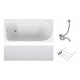 Ванна акриловая Am.Pm Sense W75A-150-070W-KL, 150 х 70 см, с каркасом и сливом-переливом