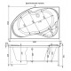 Акриловая ванна Aquanet Capri 170x110 R/L (203914/203922)