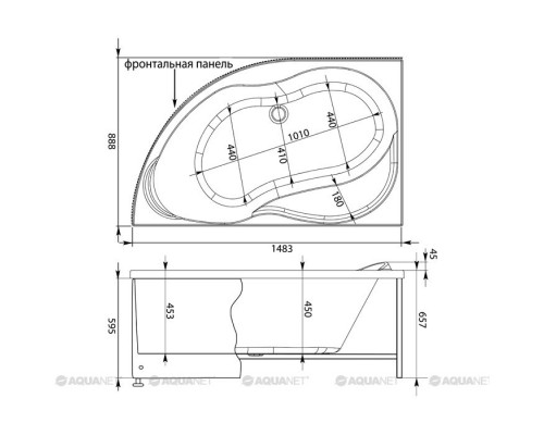 Акриловая ванна Aquanet Graciosa 150x90 (203940/203941)