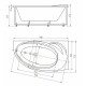 Ванна акриловая Aquatek Бетта 170 x 97 см с фронтальным экраном, вклеенный каркас, белая, левая/правая