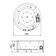 Ванна гидромассажная акриловая Gemy G9230 K, 150 х 150 х 61 см