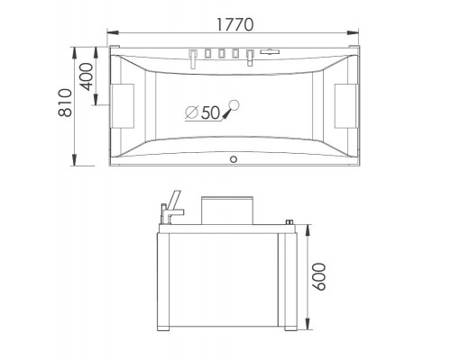 Ванна гидромассажная акриловая Gemy G9076 K, 177 х 81 см