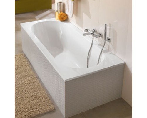 Квариловая ванна Villeroy&Boch Oberon 180x80 UBQ180OBE2V-01, alpin без отверстия и перелива