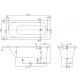 Квариловая ванна Villeroy&Boch Oberon 180x80 UBQ180OBE2V-01, alpin без отверстия и перелива