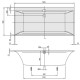 Квариловая ванна Villeroy&Boch Squaro Edge 12, 190 x 90 см, alpin, UBQ190SQE2DV-01