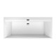 Квариловая ванна Villeroy&Boch Squaro Edge 12, 180 х 80 см, alpin, UBQ180SQE2DV-01