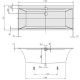 Квариловая ванна Villeroy&Boch Squaro Edge 12, 170 x 75, UBQ170SQE2DV-01