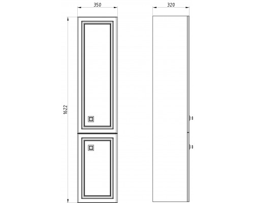 Пенал ASB-Woodline Каталина 35 "White"