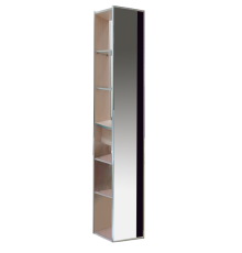 Шкаф - пенал Misty Джулия 30 зеркальный черный Л-Джу05030-0214