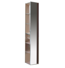 Шкаф - пенал Misty Джулия 30 зеркальный коричневый Л-Джу05030-1414