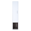 Шкаф - пенал Misty Фетта - 35 с нишей подвесной белый левый П-Фет05035-011Л