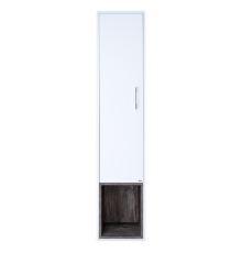 Шкаф - пенал Misty Фетта - 35 с нишей подвесной белый левый П-Фет05035-011Л